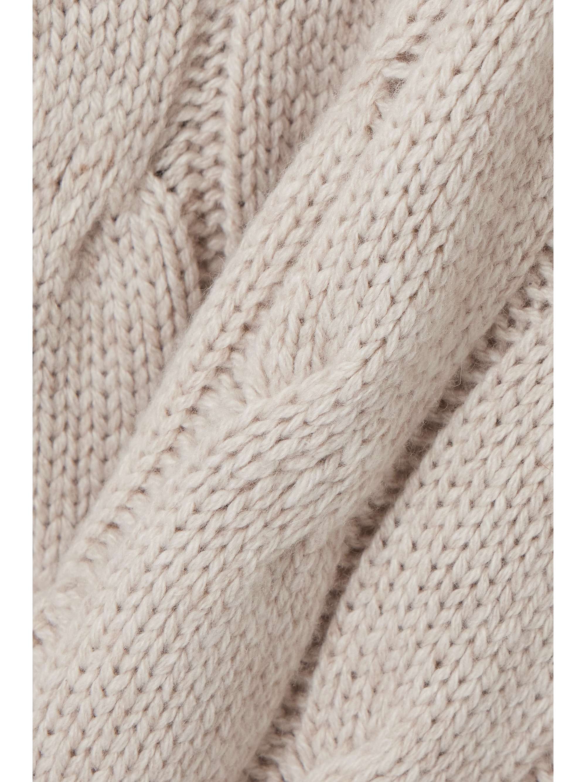 PURDEY Oversized cable-knit cashmere turtleneck sweater
