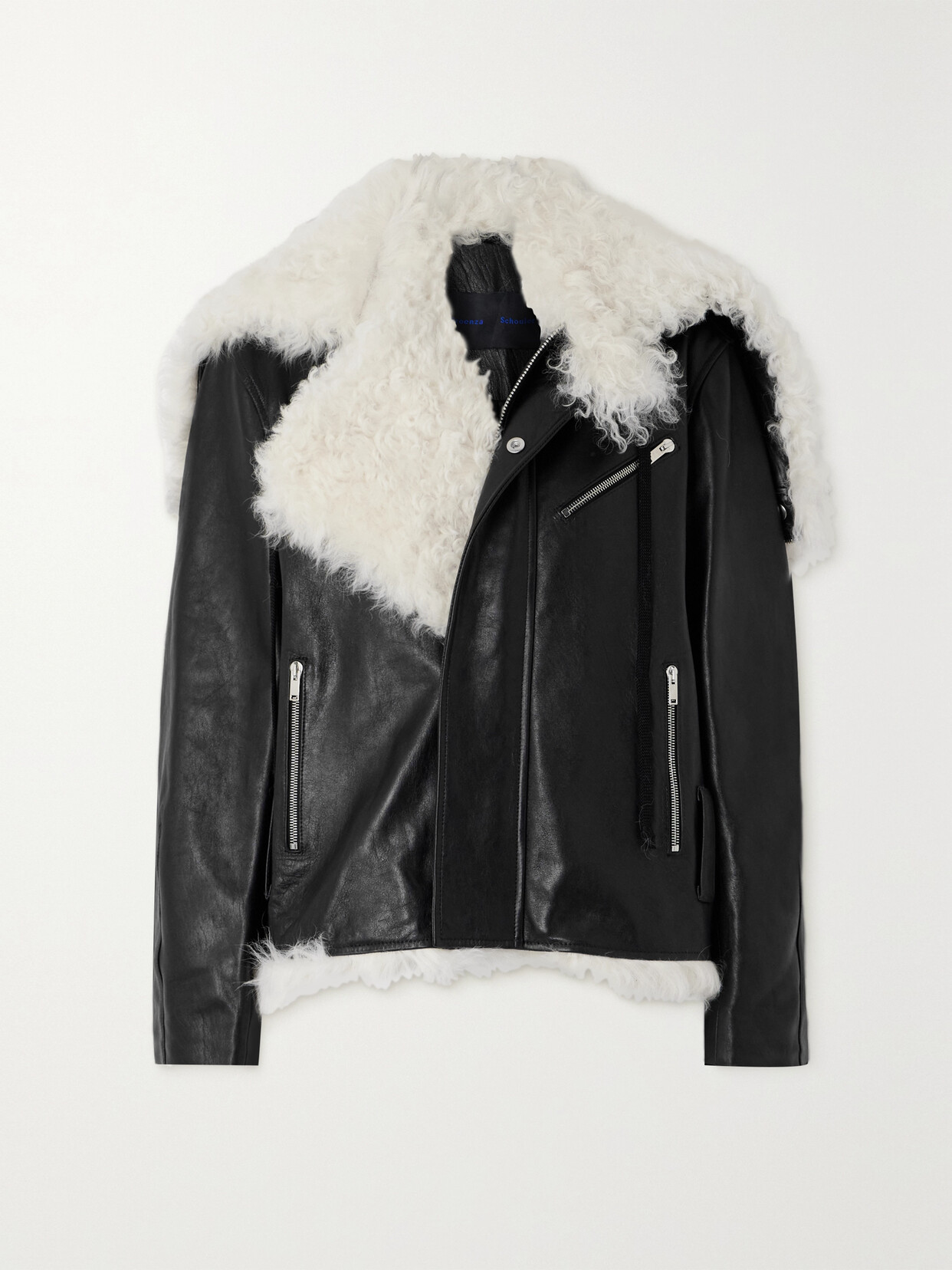 Proenza Schouler Shearling Hooded Biker Jacket