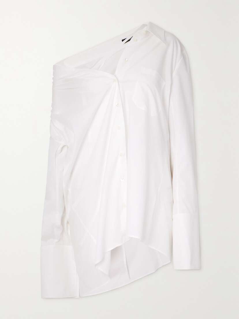 Ann Demeulemeester Jotie Asymmetric Cotton-poplin Shirt