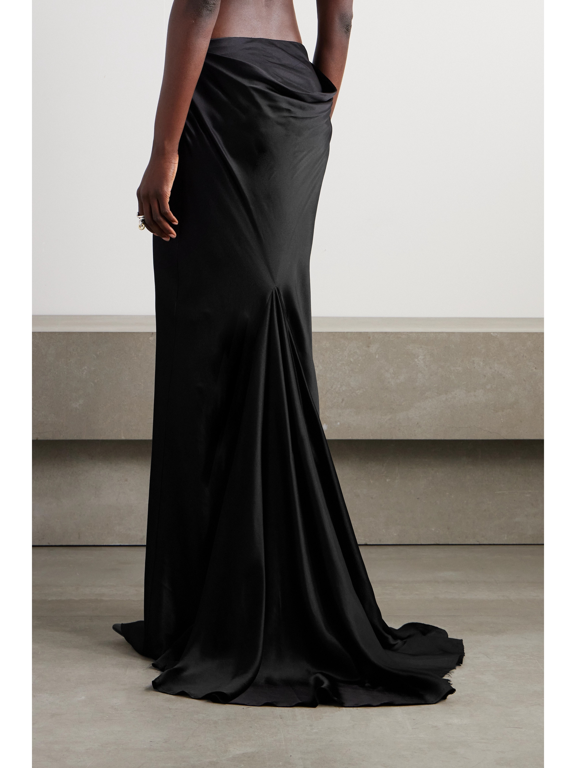 ANN DEMEULEMEESTER Madeleen satin maxi skirt thumbnail