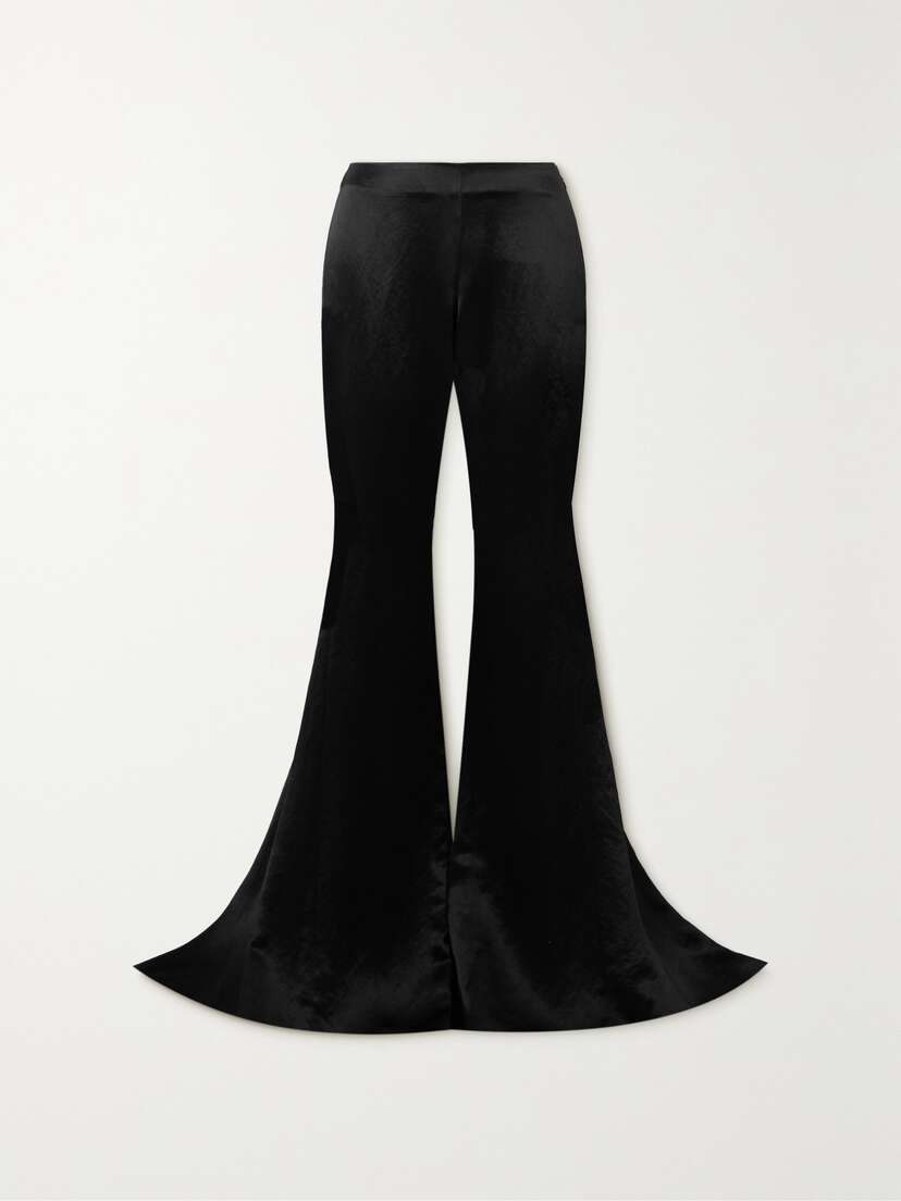 Ann Demeulemeester Elfa Satin Flared Pants