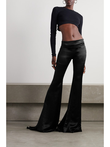 ANN DEMEULEMEESTER Elfa satin flared pants