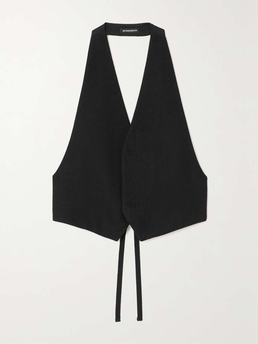Ann Demeulemeester Marina Open-back Halterneck Wool Vest