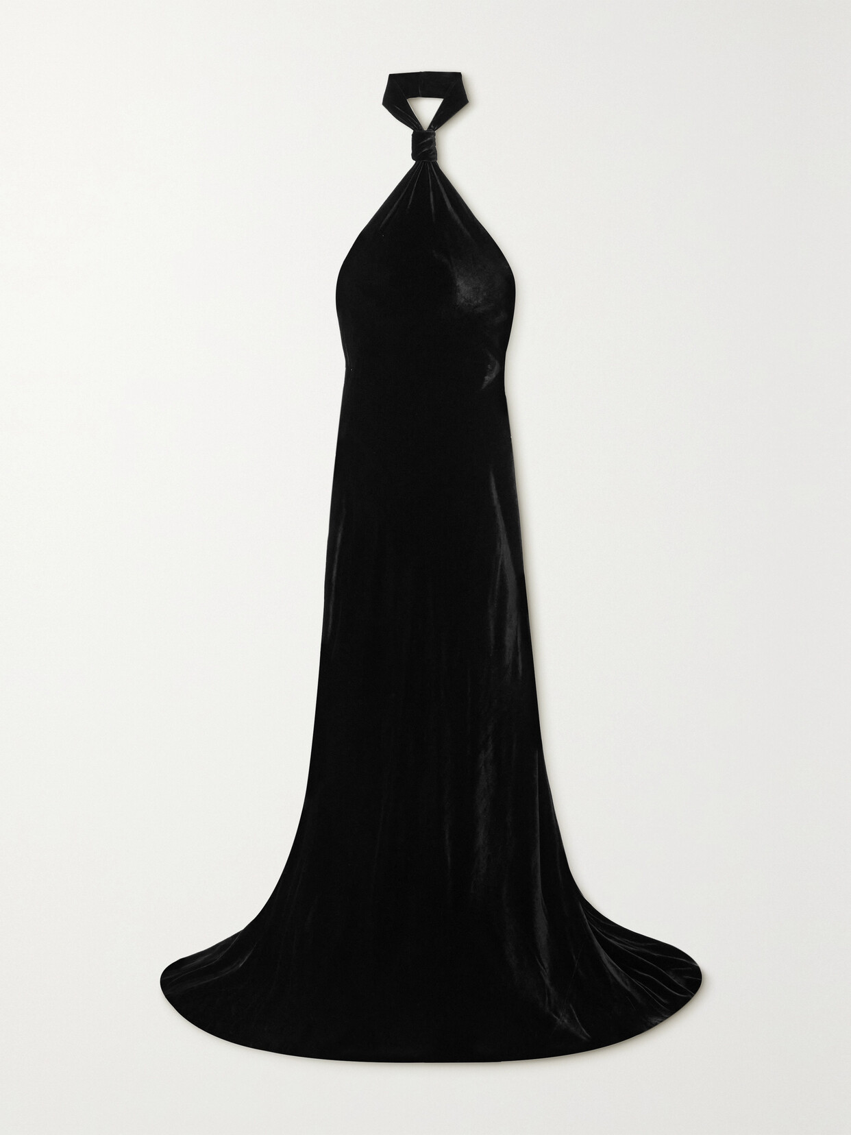 Ann Demeulemeester - Ingeborg Open-back Velvet Halterneck Gown - Black