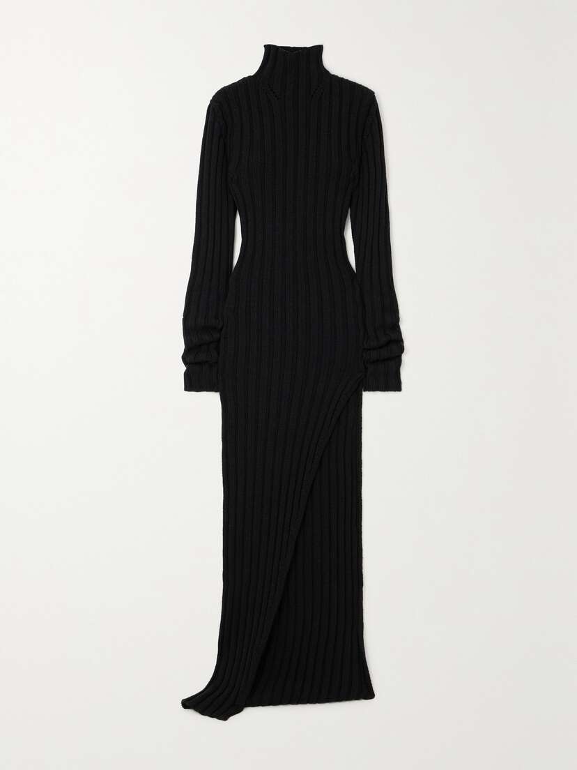 Ann Demeulemeester Cyntia Ribbed Wool Turtleneck Sweater