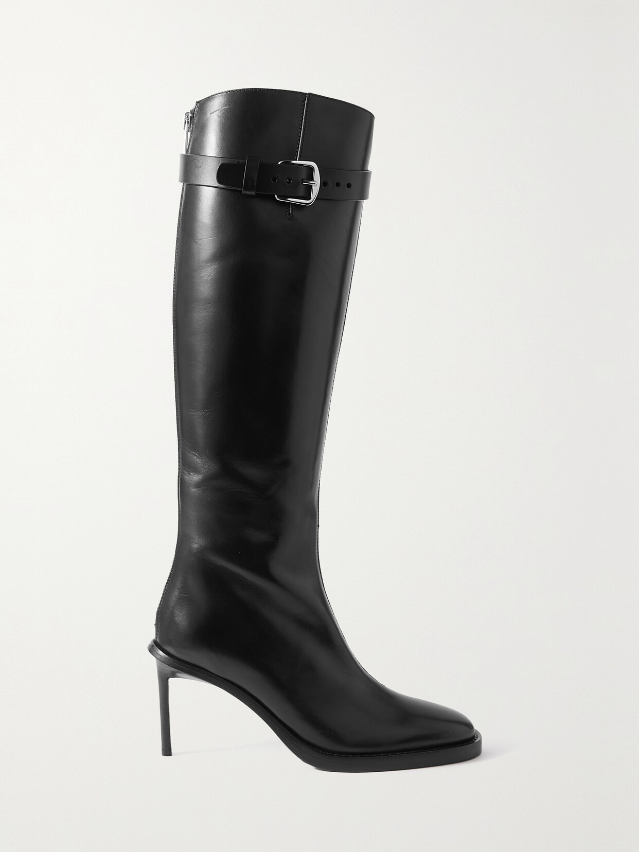 Ann Demeulemeester - Edmunda Buckled Leather Knee Boots - Black