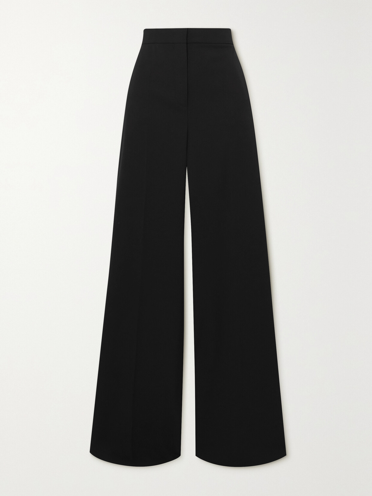 MAX MARA PLEATED WOOL-BLEND WIDE-LEG PANTS