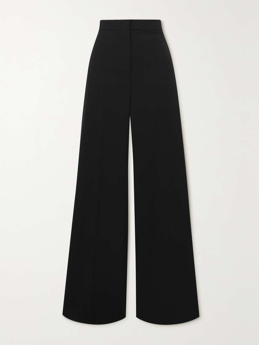 Max Mara Pleated Wool-blend Wide-leg Pants - UK 16