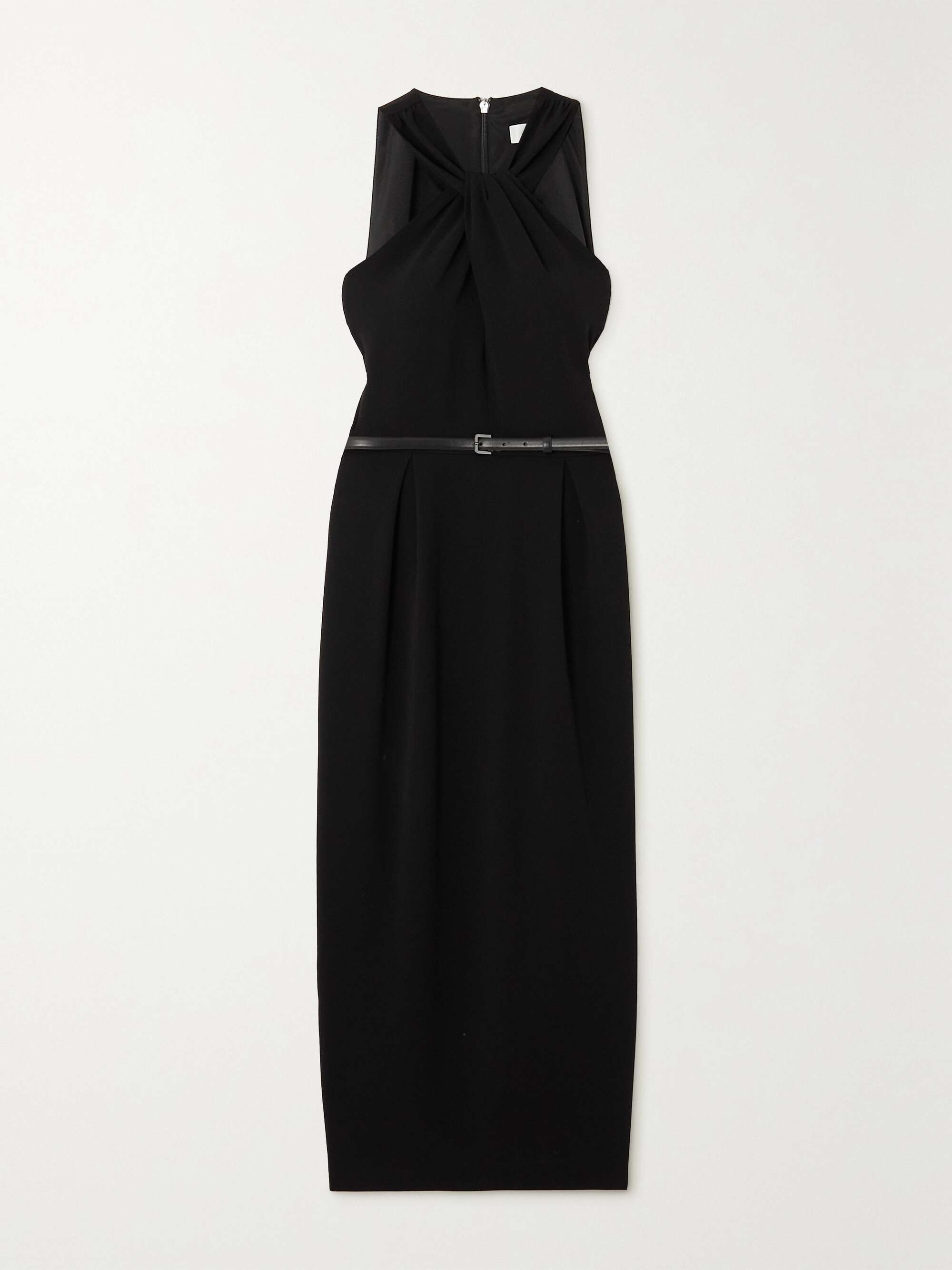 MAX MARA Luna belted crepe halterneck midi dress | NET-A-PORTER