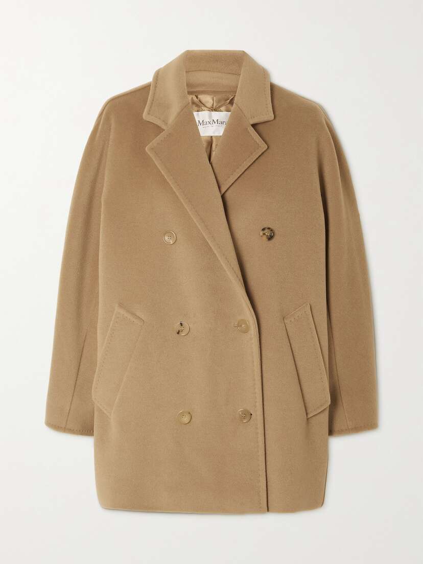 Max Mara Rebus Double-breasted Wool And Cashmere-blend Coat - UK 12