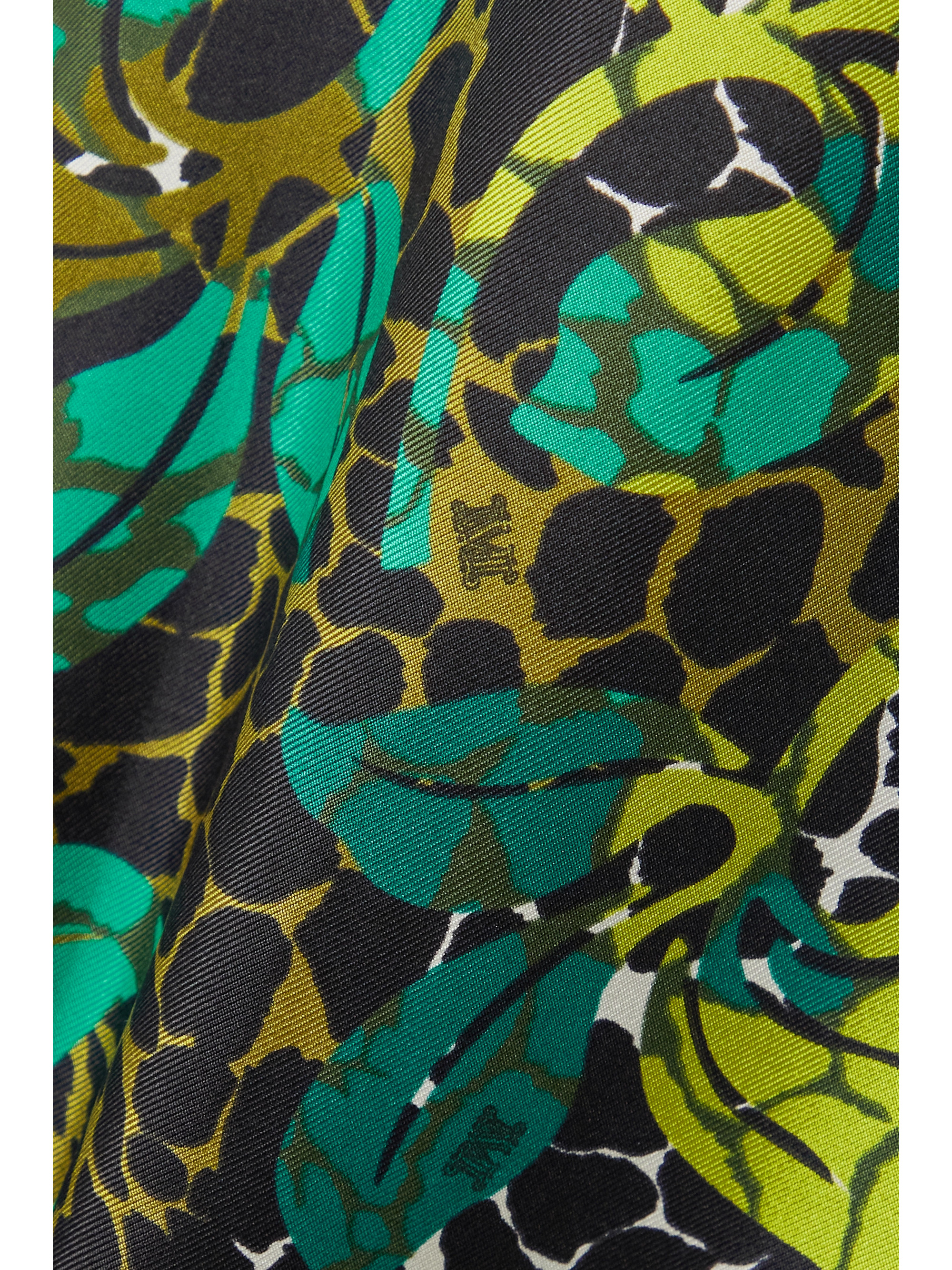 Max Mara Calate tie-neck printed silk-twill midi dress thumbnail