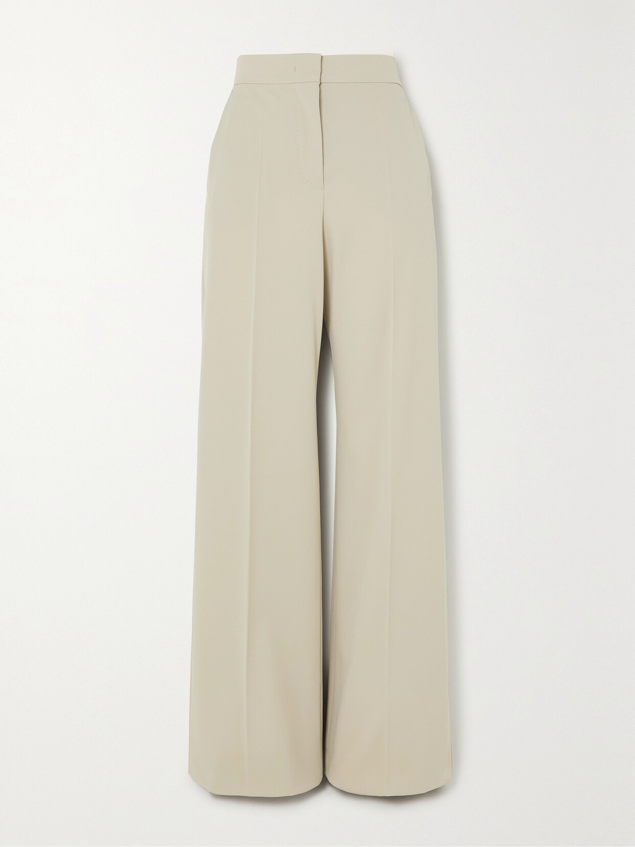 Max Mara Pleated Wool-blend Wide-leg Pants - Neutrals