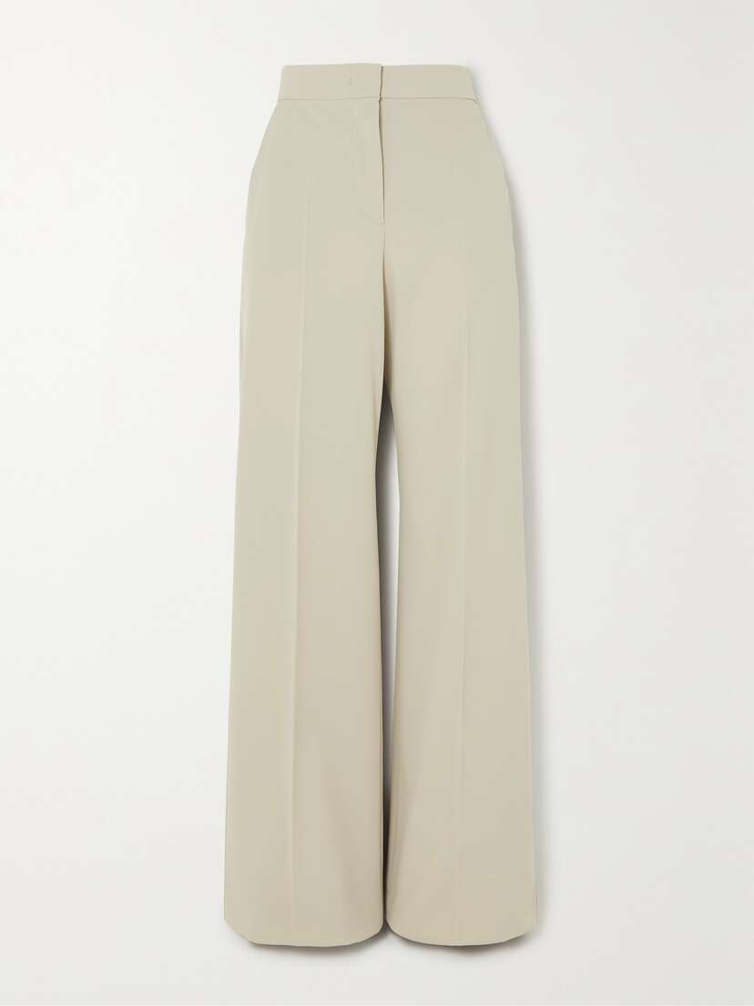 Max Mara Pleated Wool-blend Wide-leg Pants