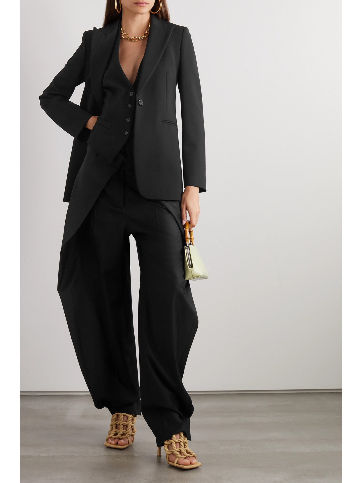 Shop Max Mara Circeo Ponte Blazer In Black