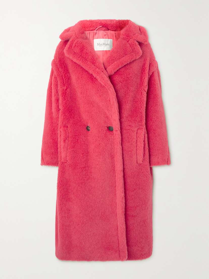 Max Mara Tedgirl Double-breasted Alpaca, Wool And Silk-blend Coat