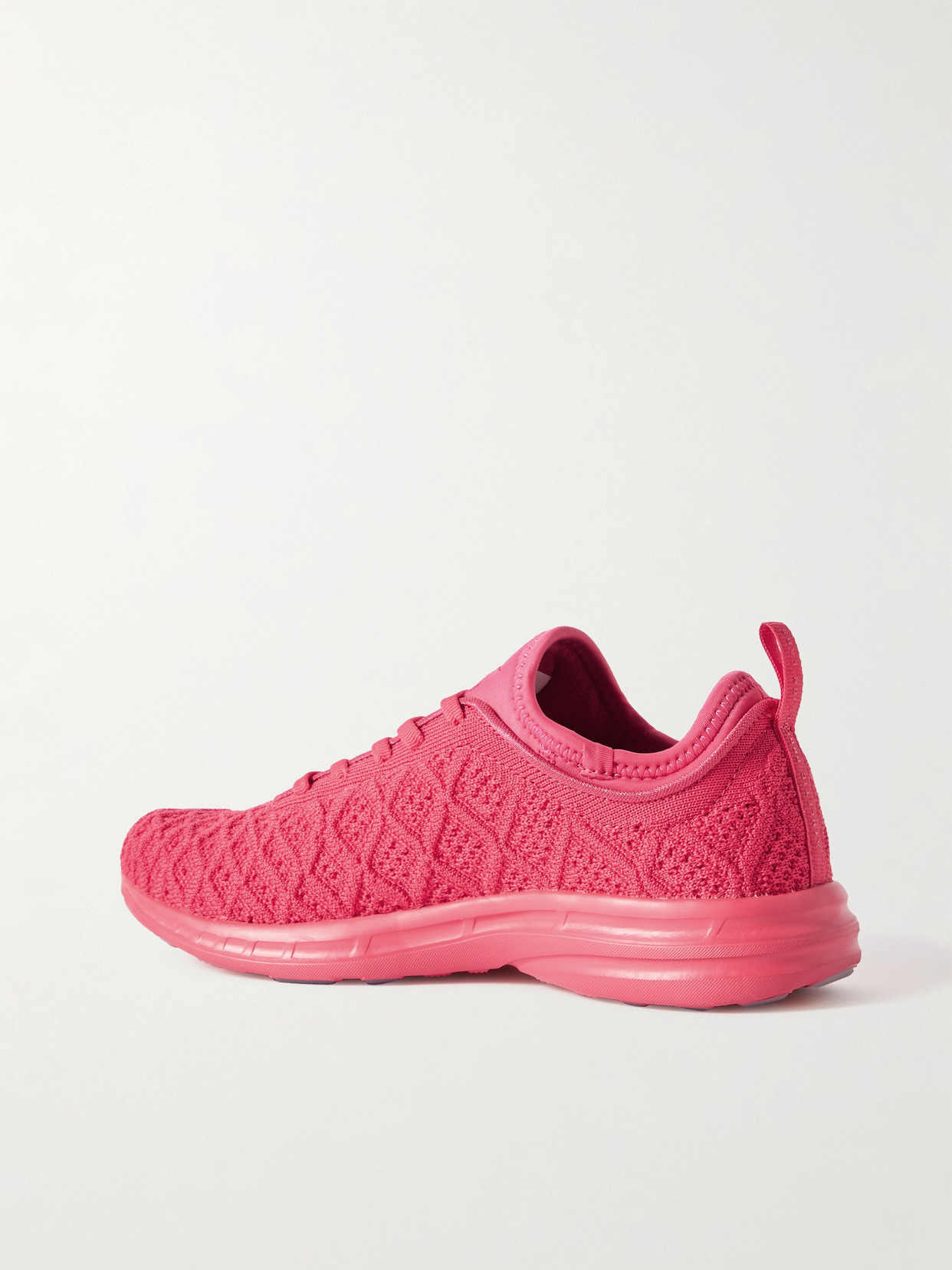 Shop Apl Athletic Propulsion Labs Techloom Phantom 3d Neoprene-trimmed Mesh Sneakers In Pink