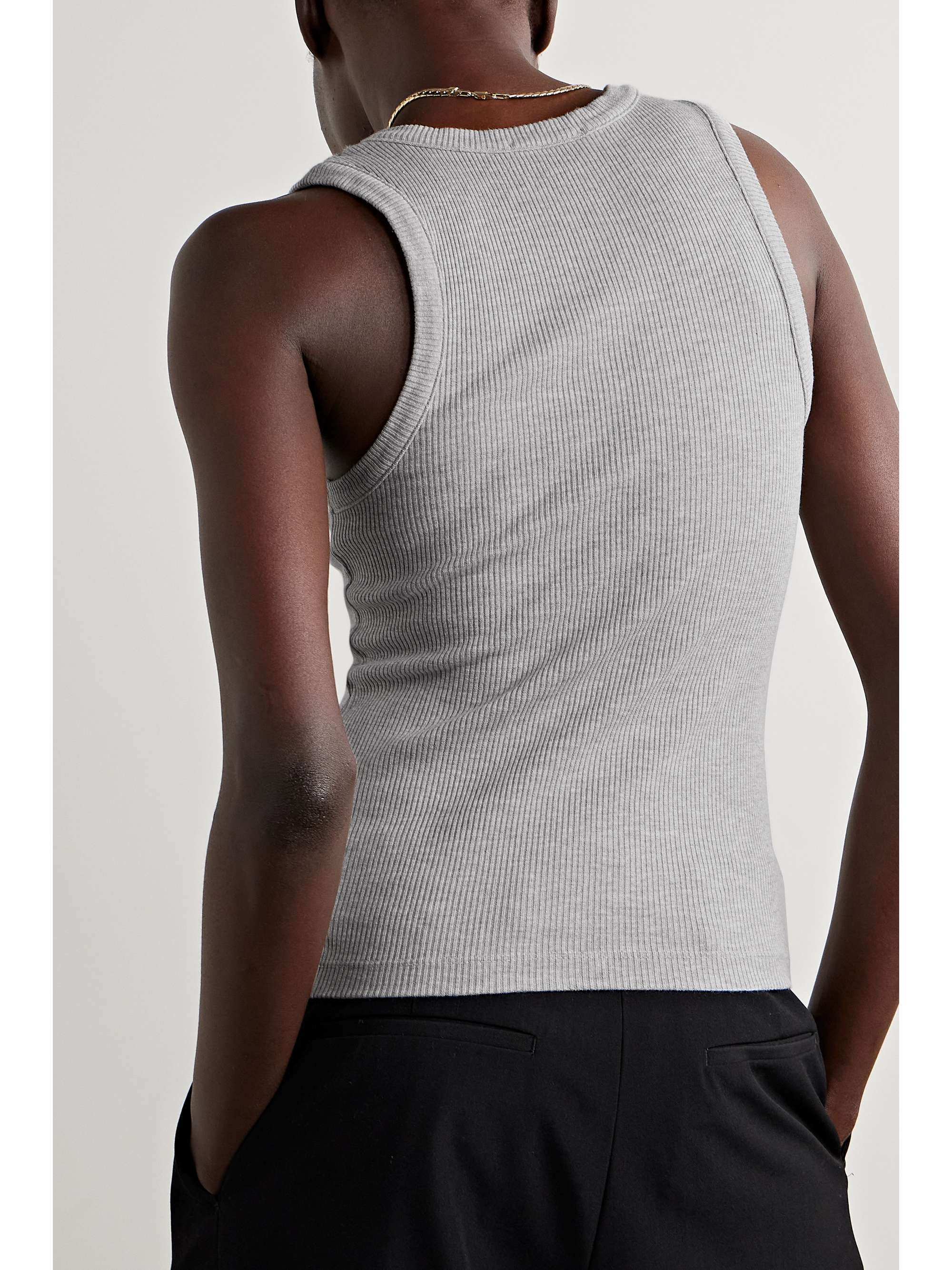 AGOLDE Poppy ribbed stretch organic cotton and TENCEL Lyocell-blend ...