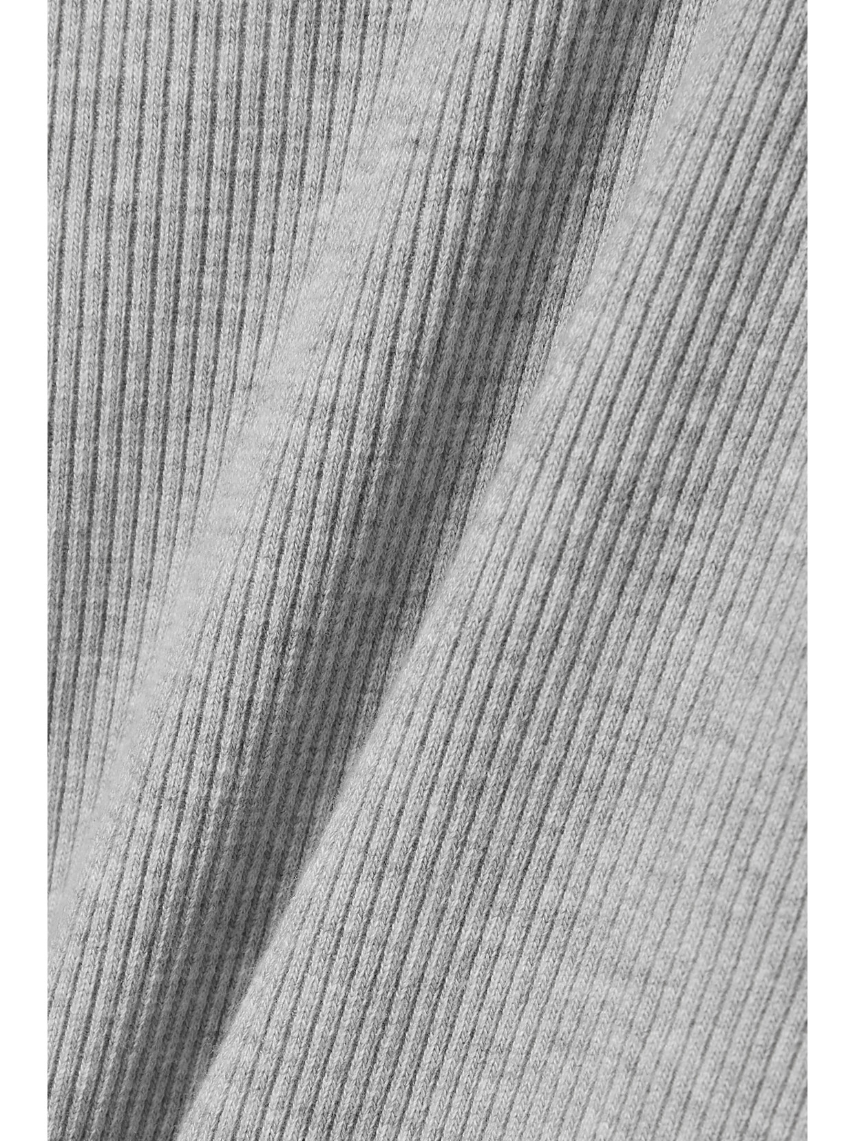 Agolde Poppy Ribbed Stretch Organic Cotton And Tencel Lyocell-blend Jersey Tank In Gray