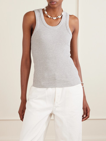 Agolde Poppy ribbed stretch organic cotton and TENCEL Lyocell-blend jersey tank