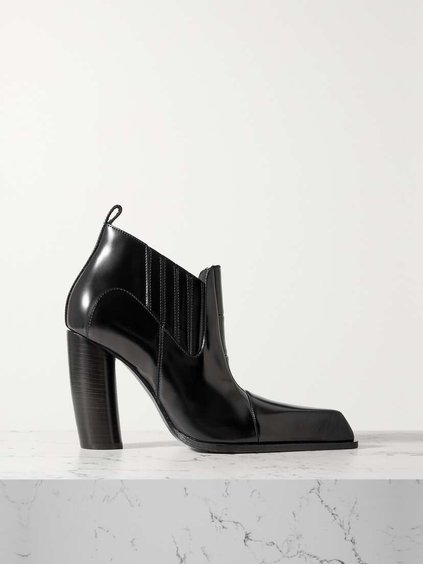 Off-White Moon Beatle Shade Leather Ankle Boots