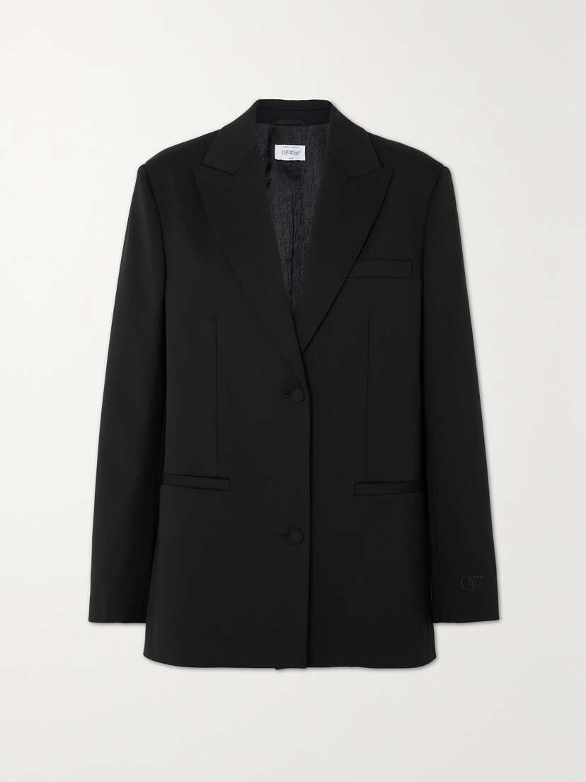 Off-White Tomboy Embroidered Wool-blend Twill Blazer