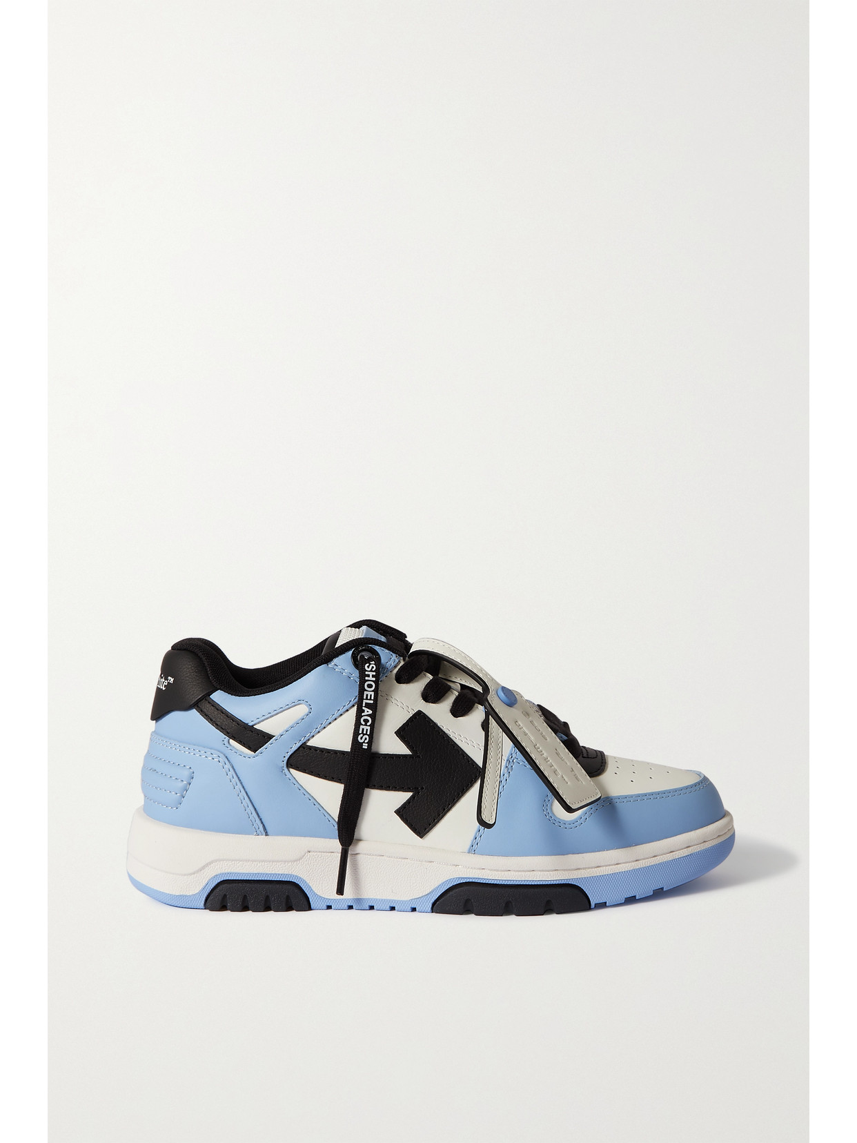 Shop Off-white Out Of Office Leather Sneakers In Blue