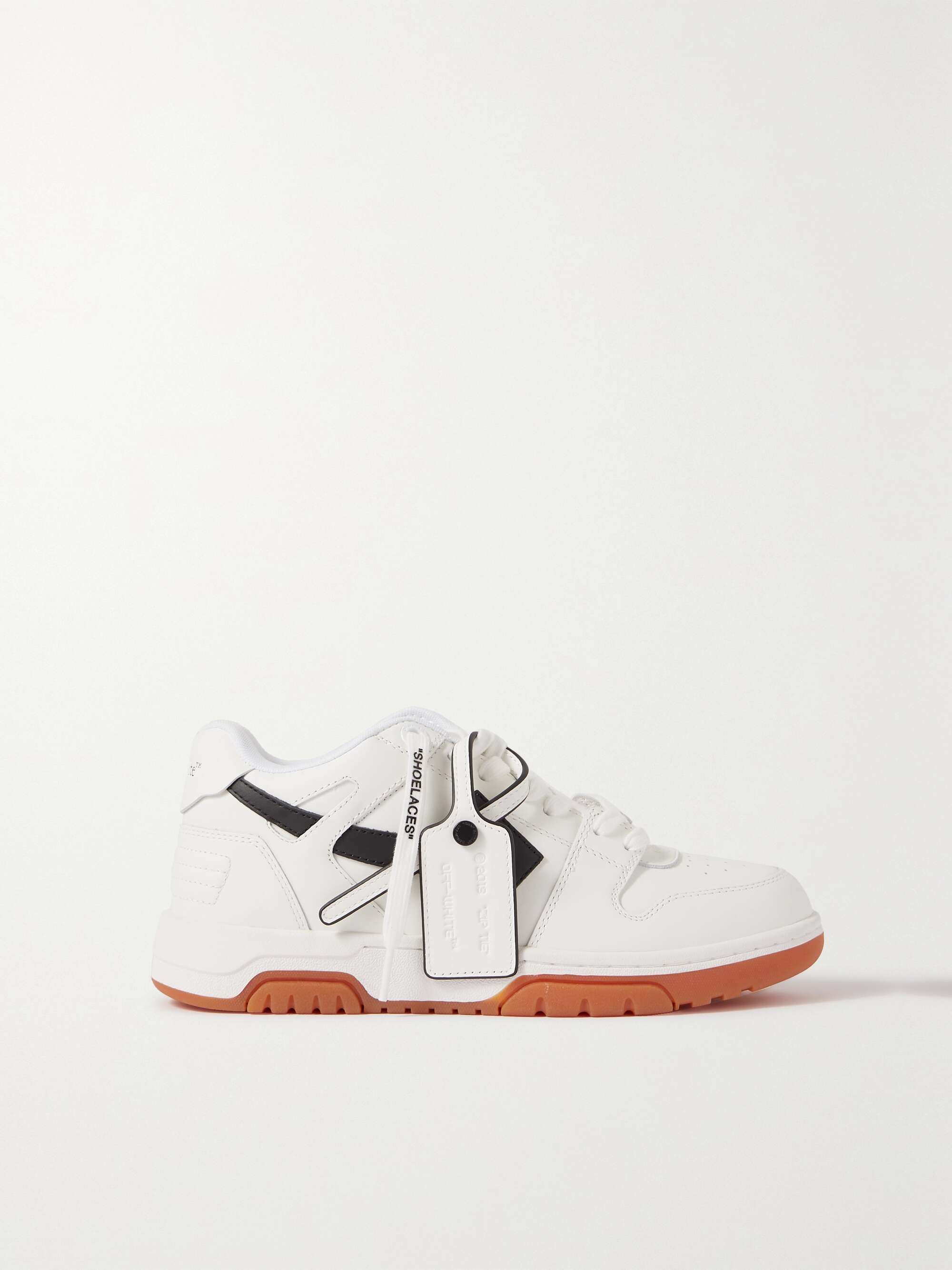 OFF-WHITE Out of Office leather sneakers | NET-A-PORTER