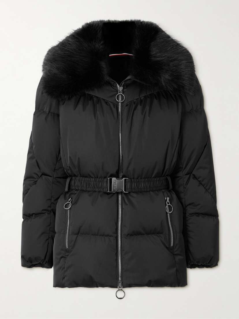Fusalp Vela Faux Fur-trimmed Belted Quilted Down Ski Jacket