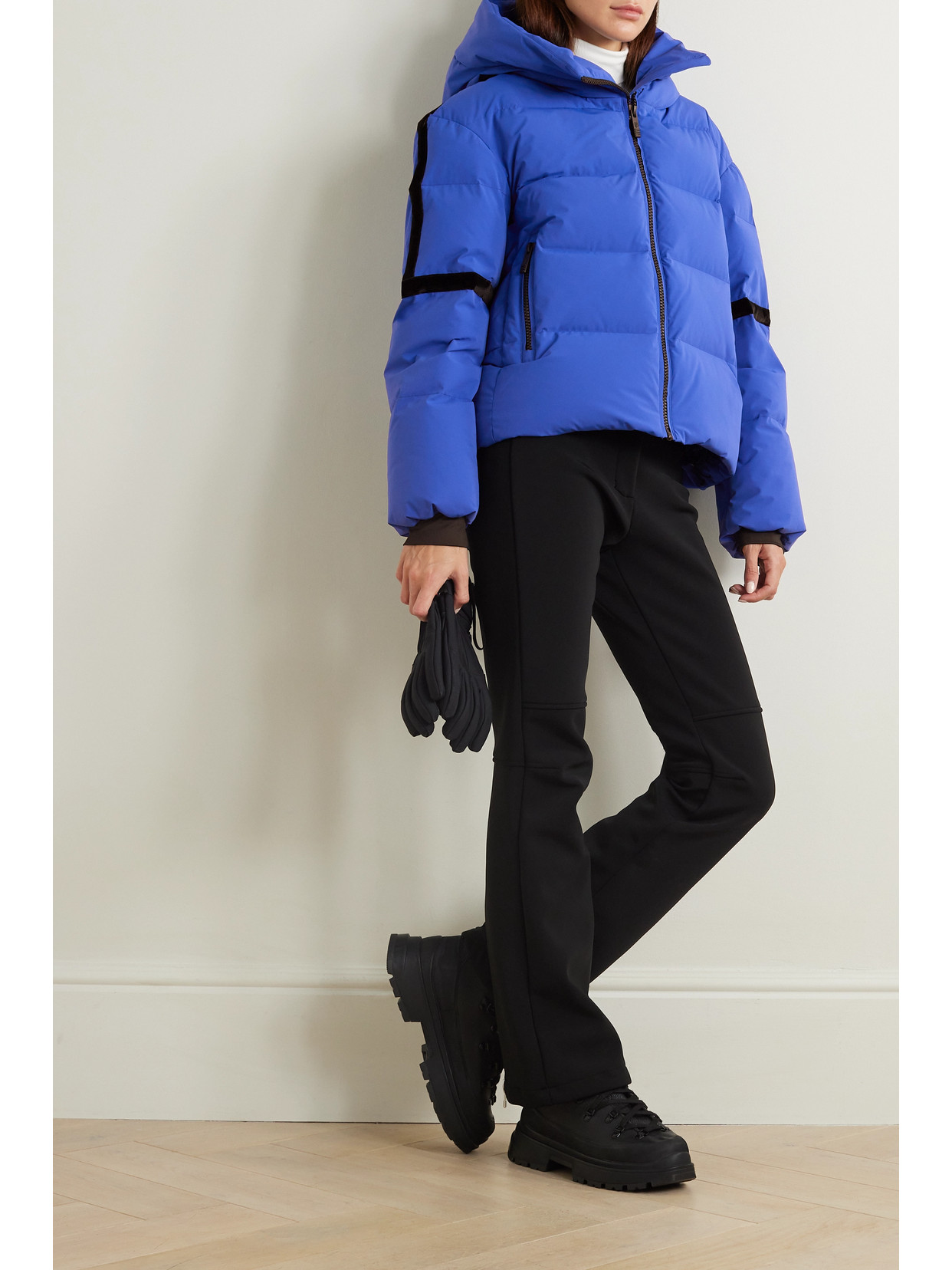 Fusalp Barsy Hooded Quilted Down Ski Jacket In Blue