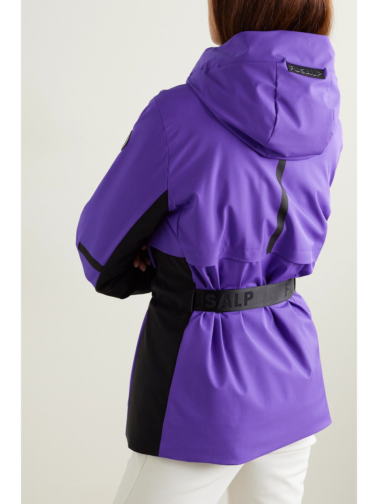 Shop Fusalp Ava Belted Shell Ski Jacket In Purple