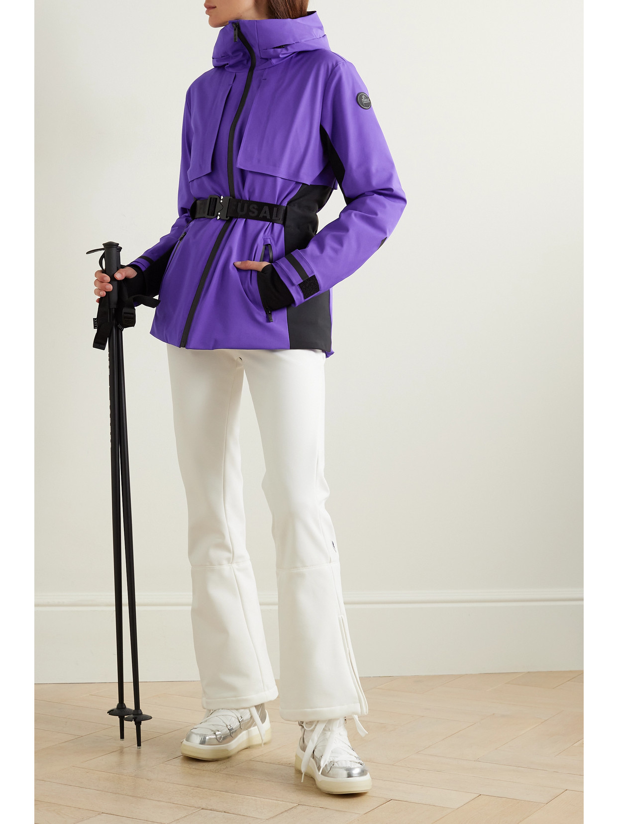 Shop Fusalp Ava Belted Shell Ski Jacket In Purple