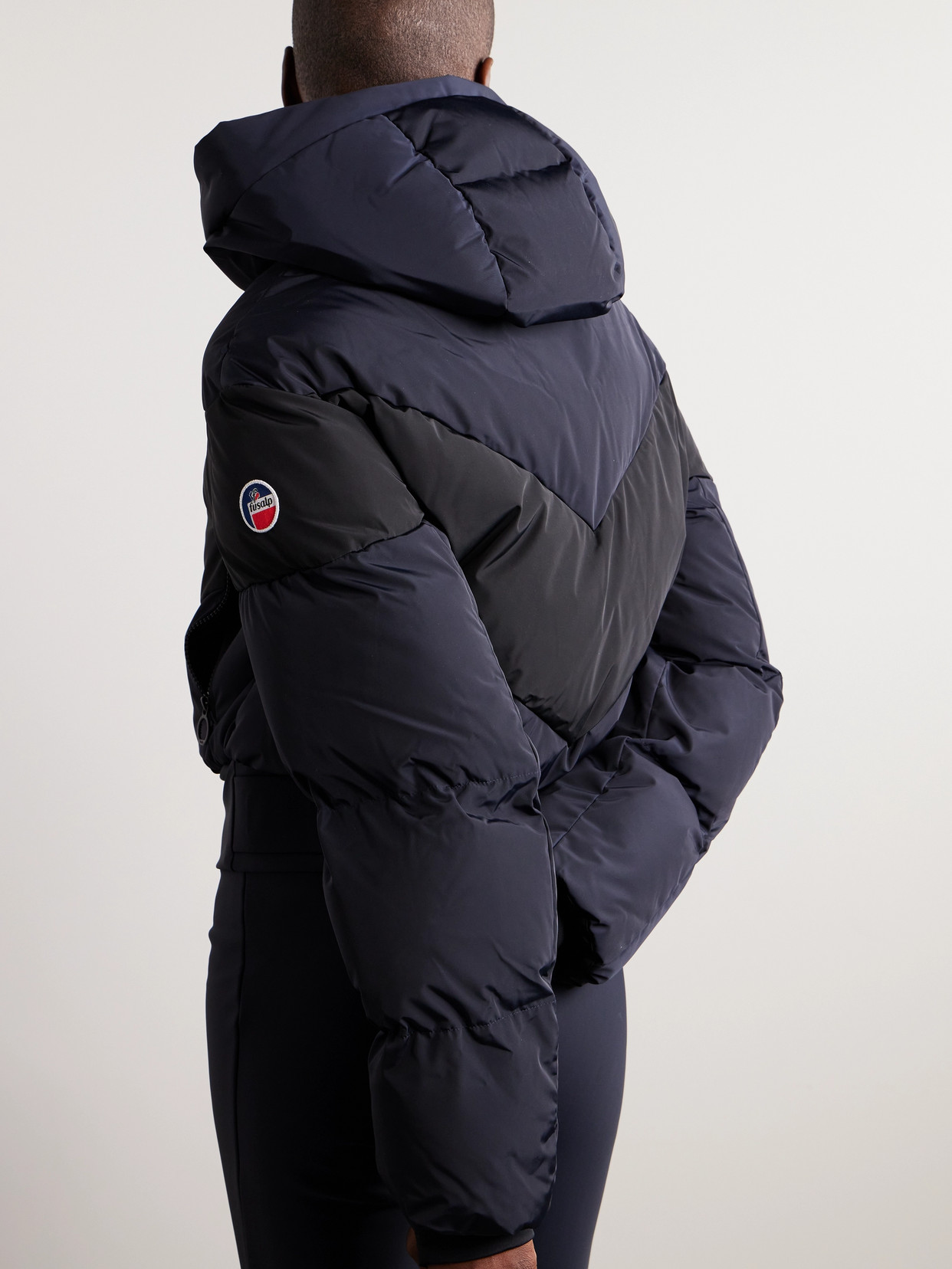 Shop Fusalp Giulia Two-tone Quilted Padded Ski Jacket In Blue