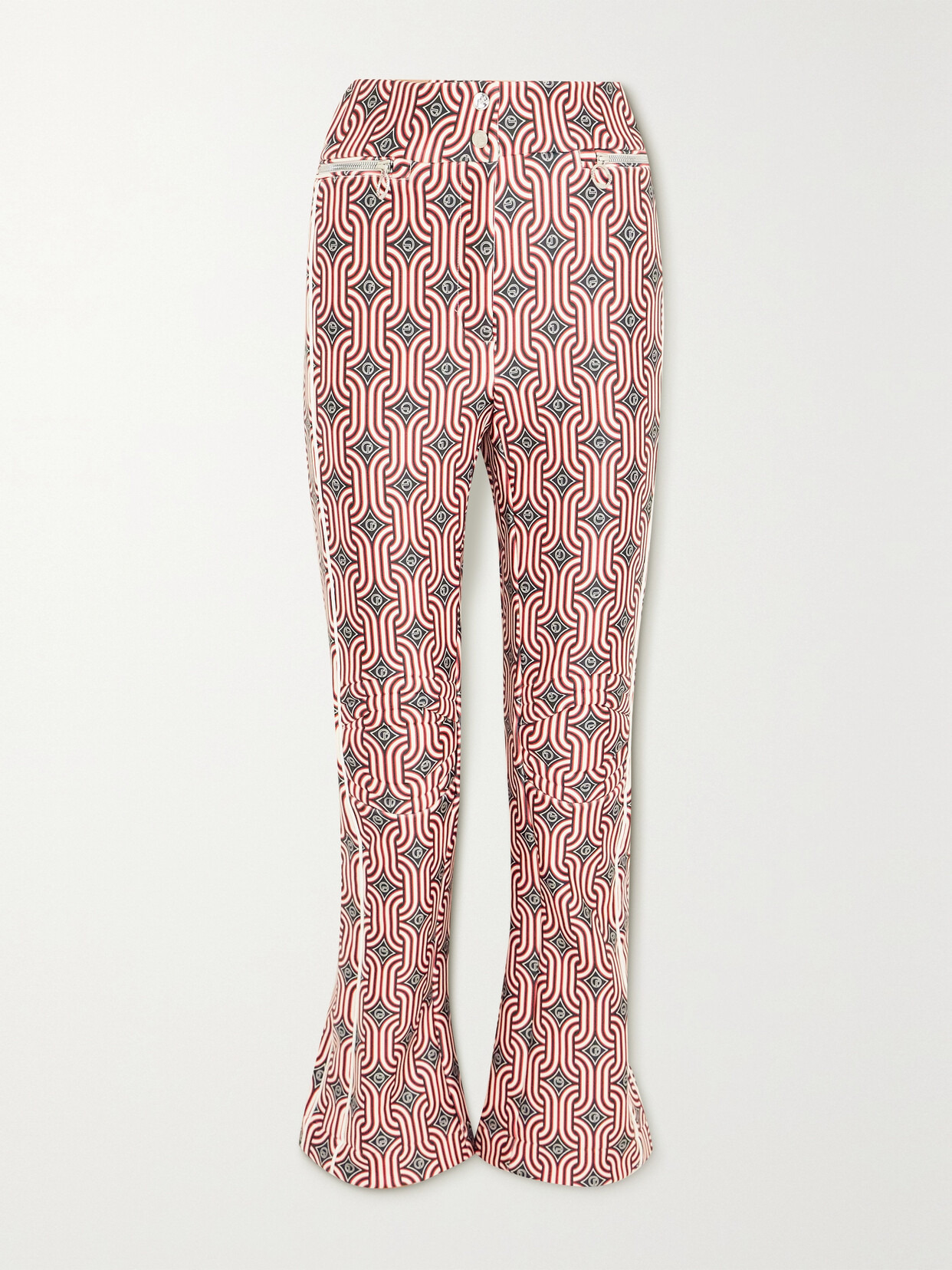 Shop Fusalp Celia Sixties Printed Bootcut Ski Pants In Red