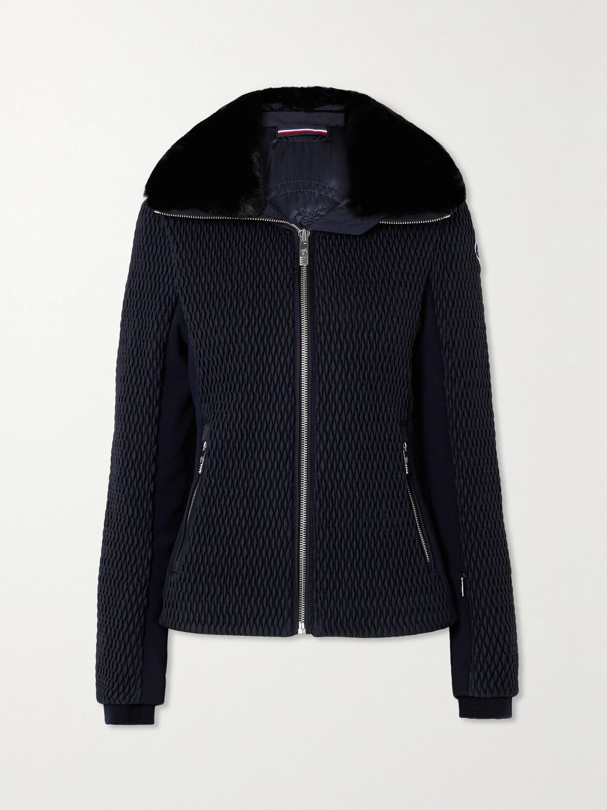 Shop Fusalp Montana Faux Fur-trimmed Quilted Thindown And Sorona Ski Jacket In Blue