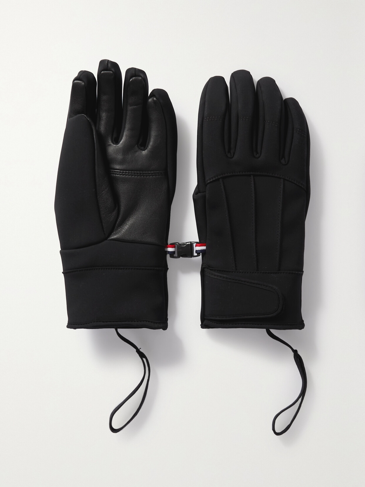 Fusalp Glacier Softshell And Leather Ski Gloves In Black
