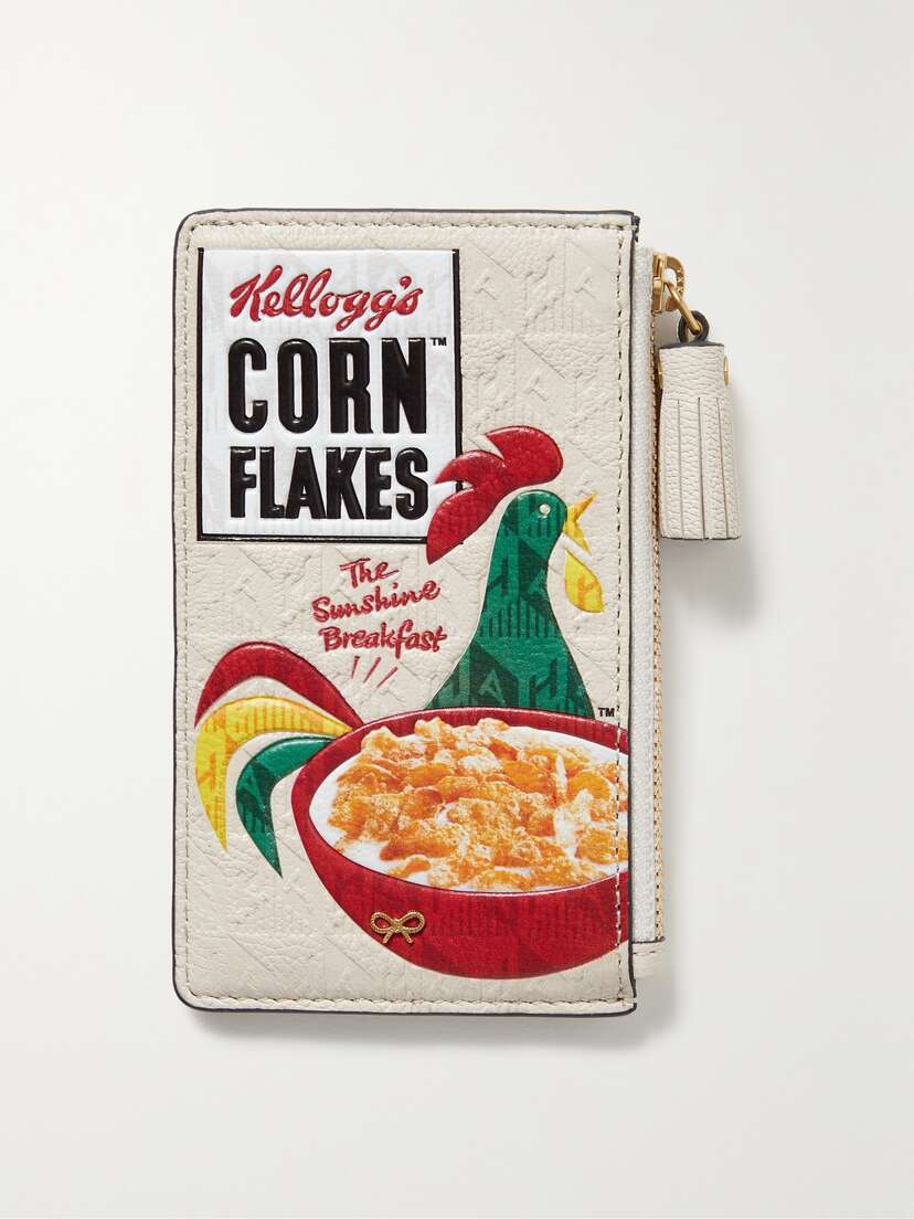 Anya Hindmarch Printed Debossed Textured-leather Wallet