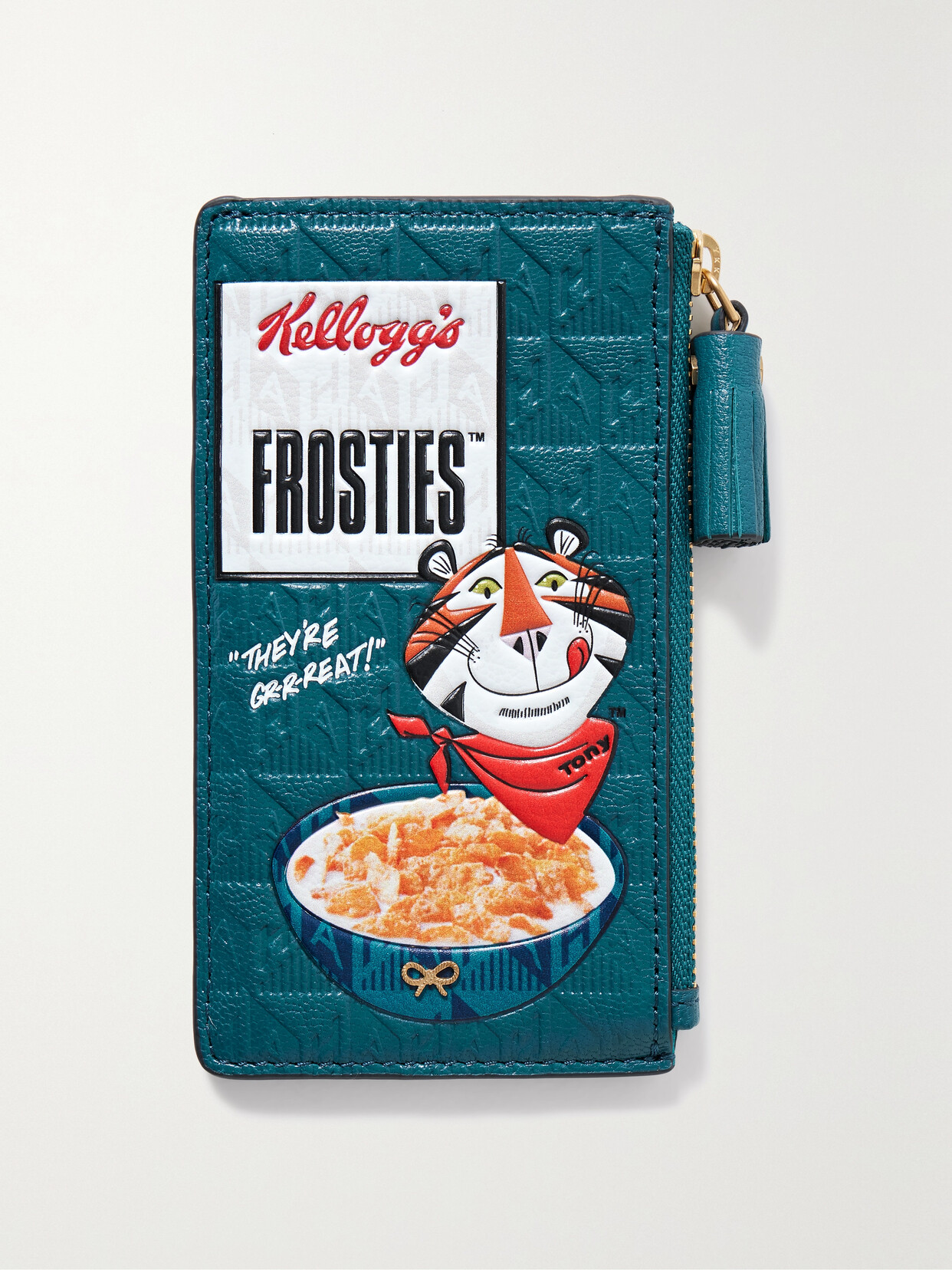 Anya Hindmarch - Frosties Debossed Leather Wallet - Blue