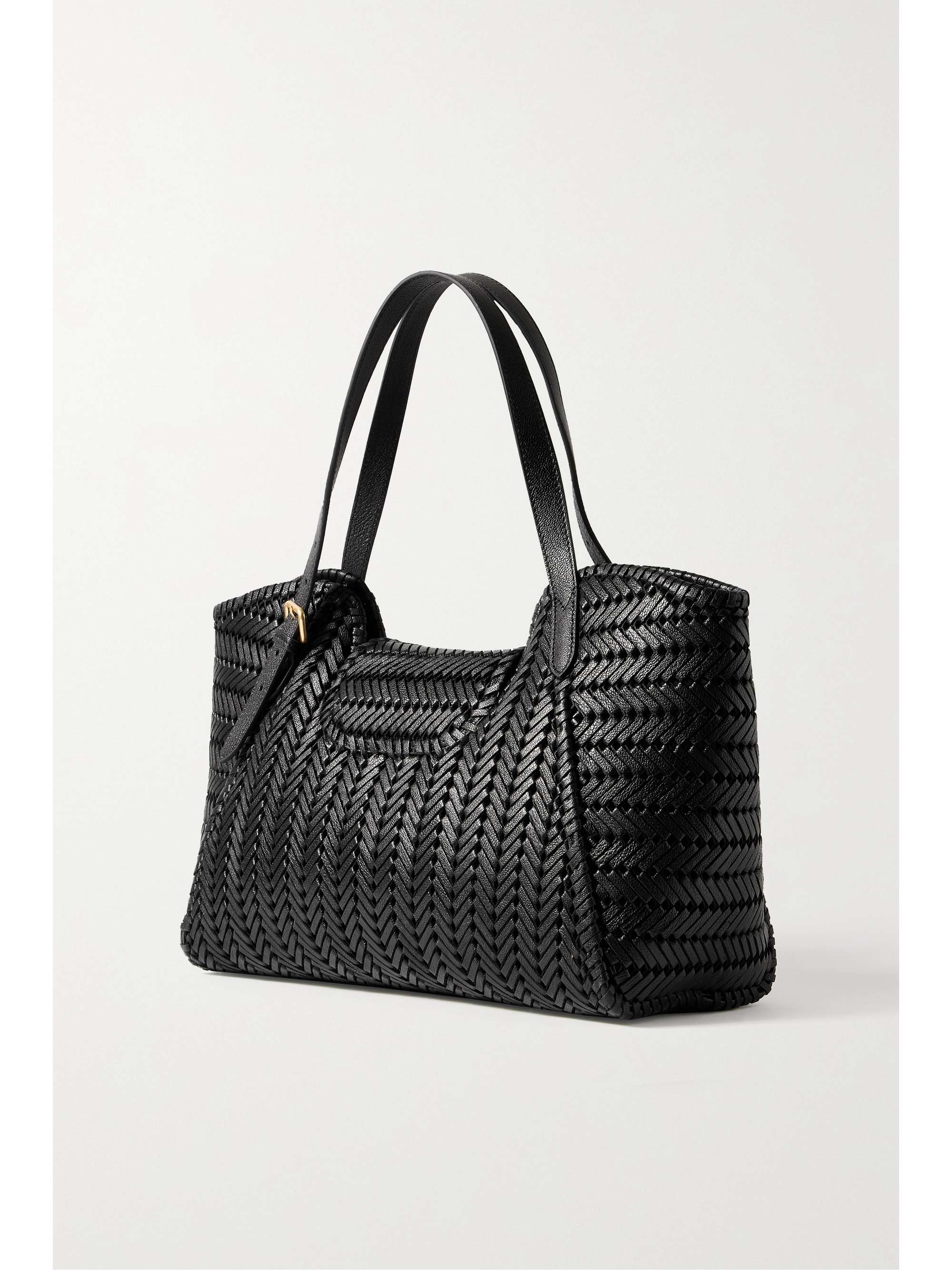 ANYA HINDMARCH Neeson tasseled woven leather tote NETAPORTER