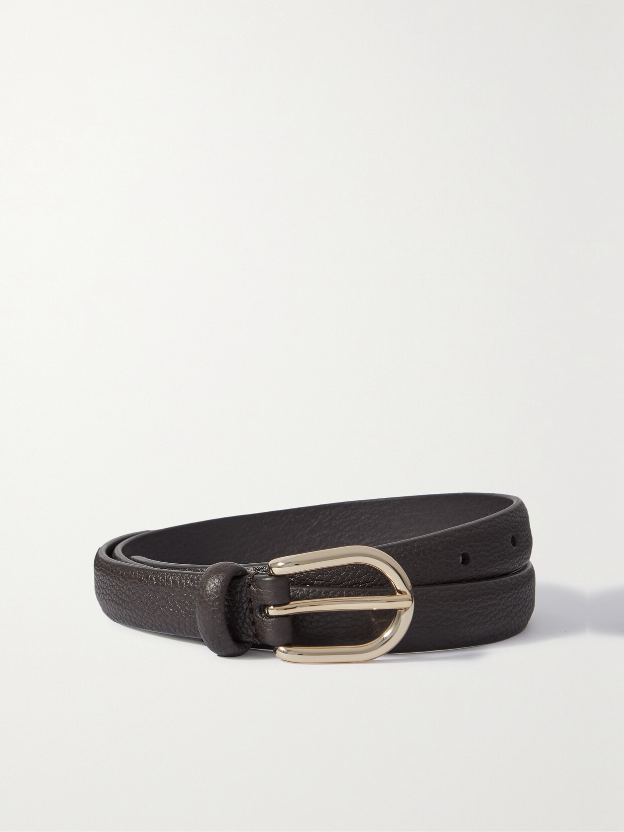 Anderson's Textured-leather Belt In Brown