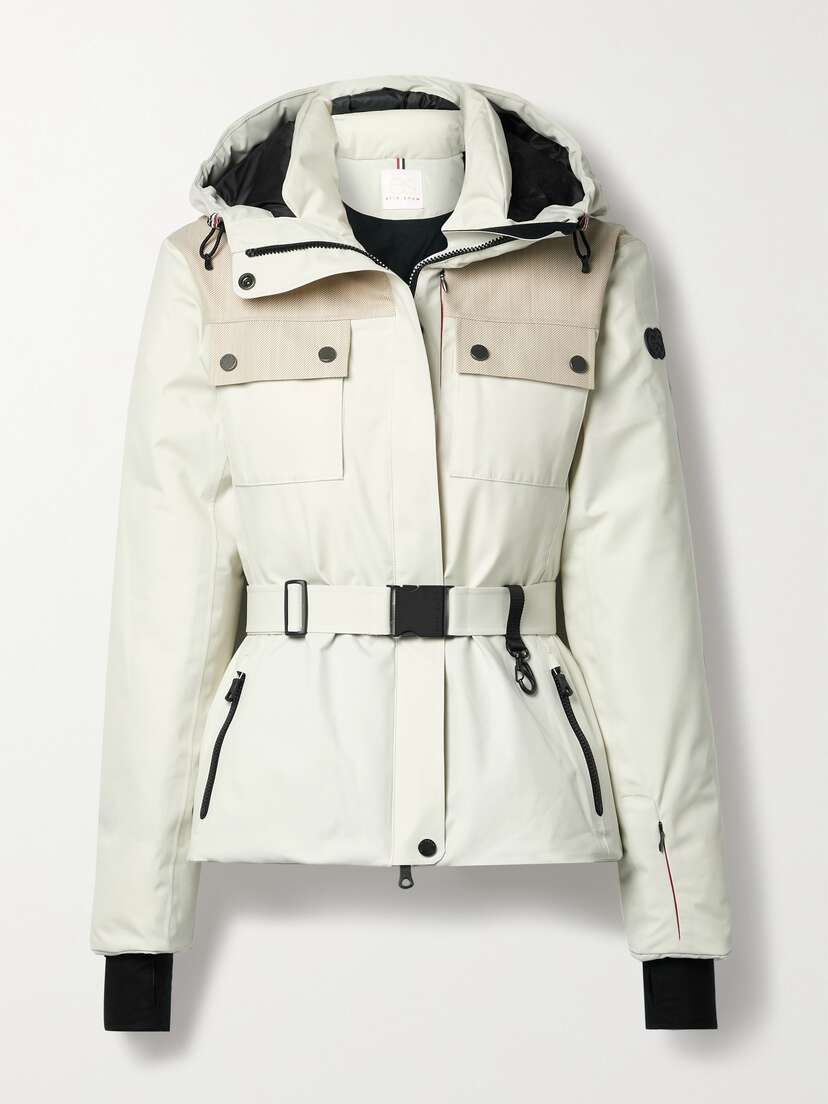 Erin Snow + Net Sustain Diana Hooded Belted Twill-trimmed Eco Sporty Ski Jacket