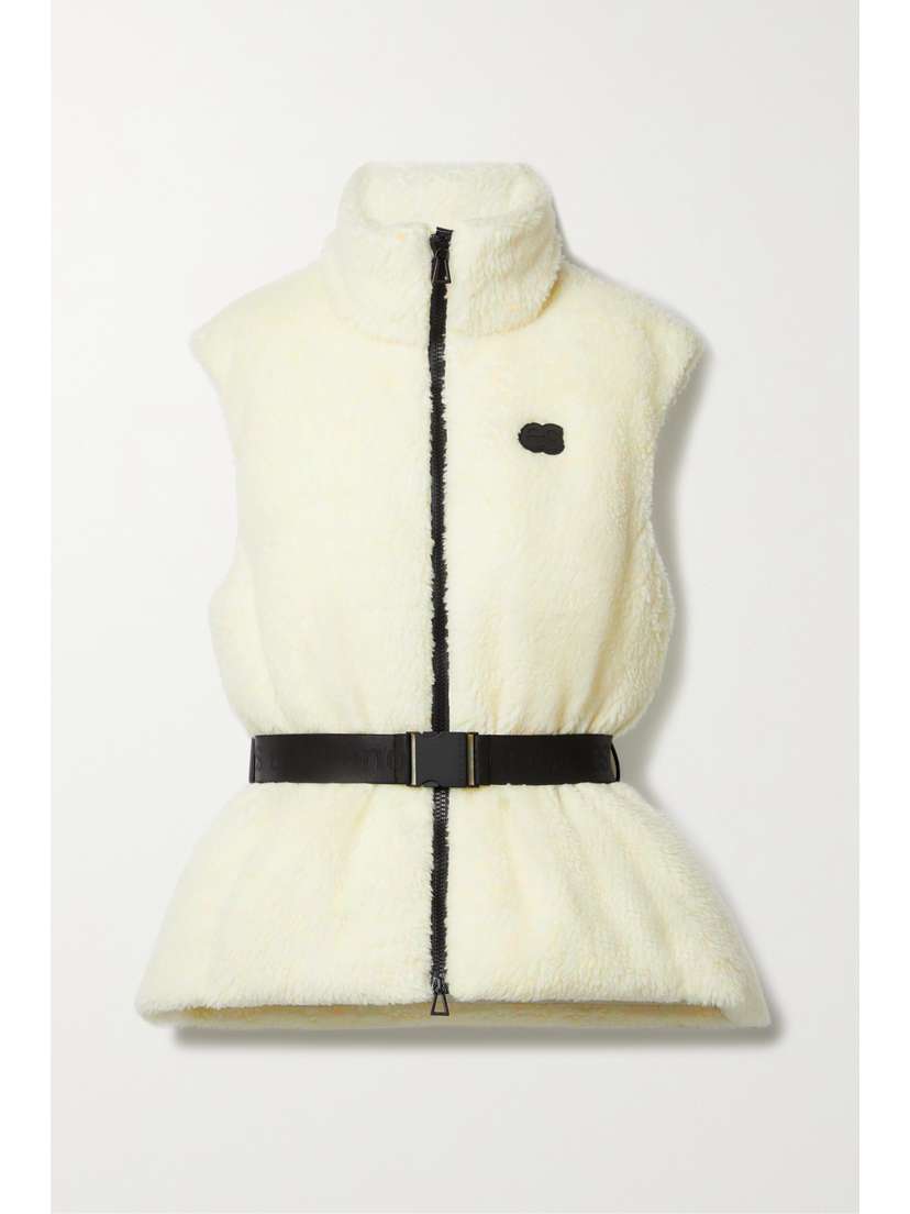 Erin Snow + Net Sustain Nix Belted Recycled-fleece Ski Vest