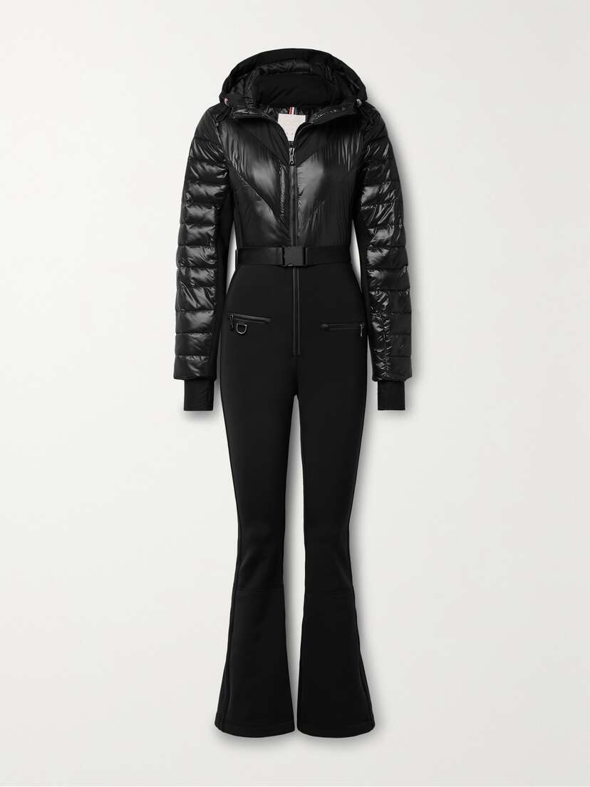 Erin Snow + Net Sustain Clio Belted Hooded Eco Sporty And Recycled-shell Ski Suit