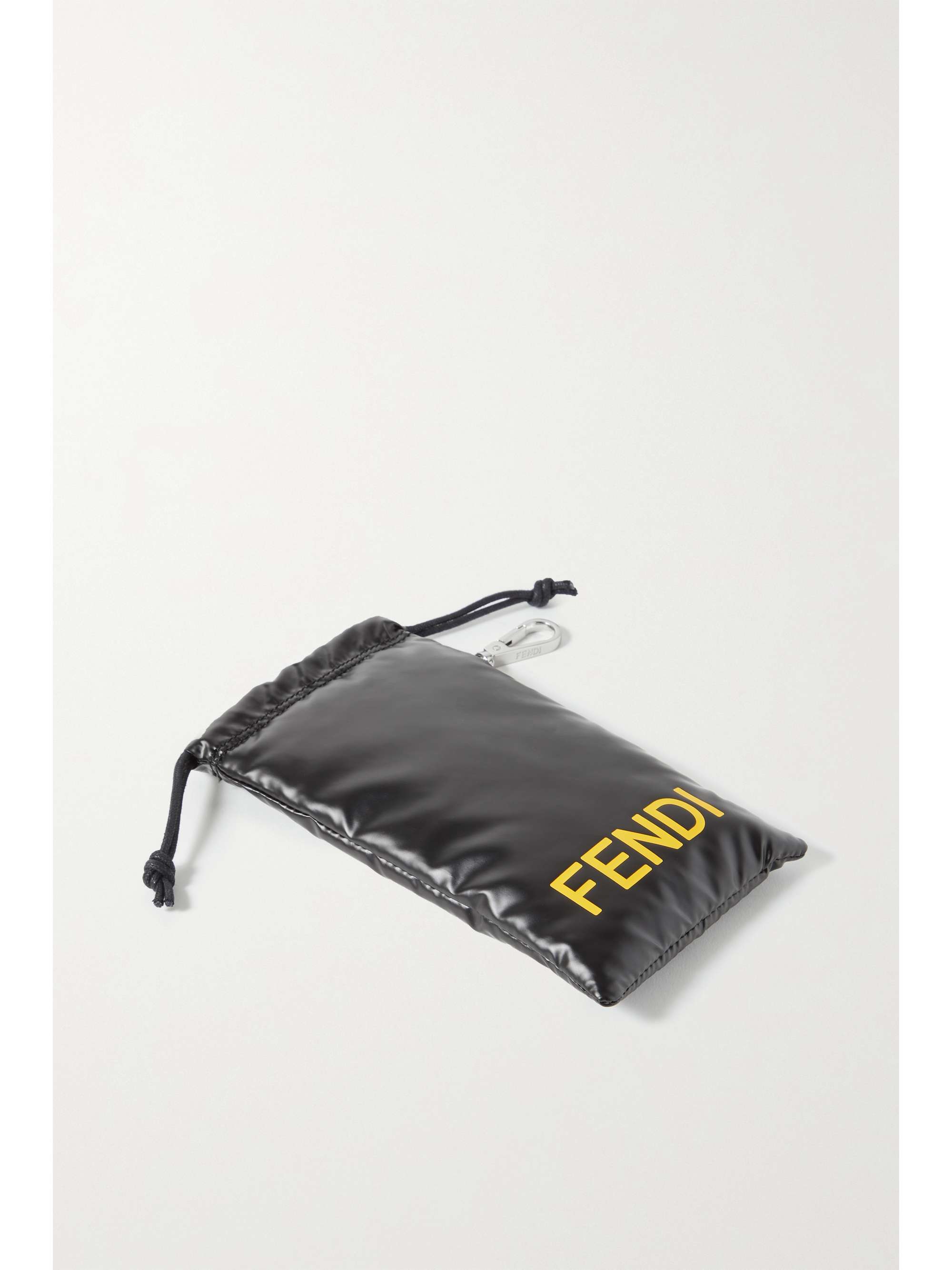FENDI EYEWEAR D-frame silver-tone and acetate mirrored sunglasses