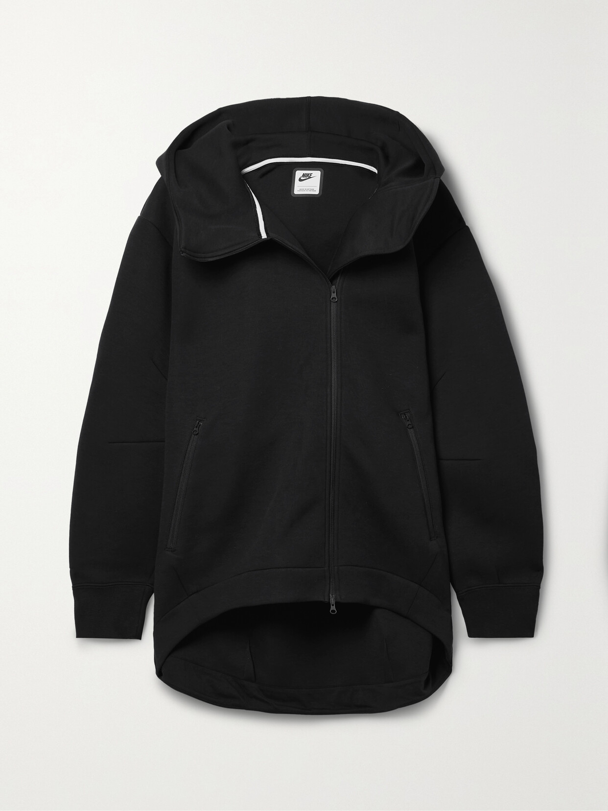 Nike Sportswear Oversized Cotton-blend Jersey Hoodie In Black