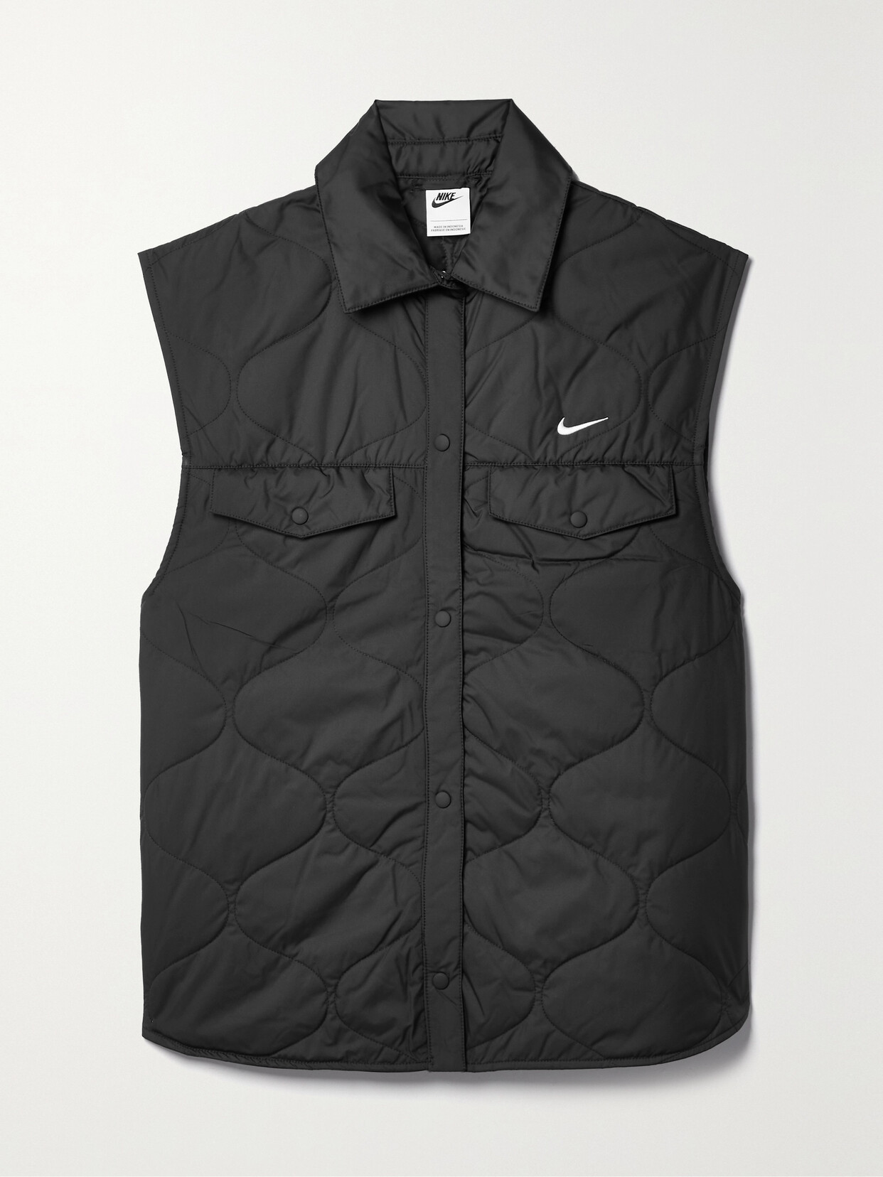 Nike Quilted Padded Shell Vest In Black