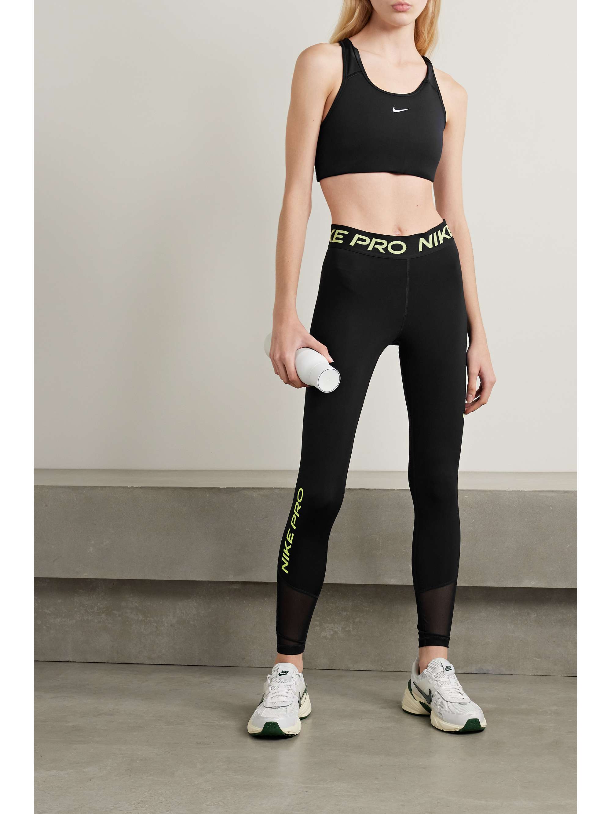 NIKE + NET SUSTAIN Pro mesh-paneled printed recycled leggings