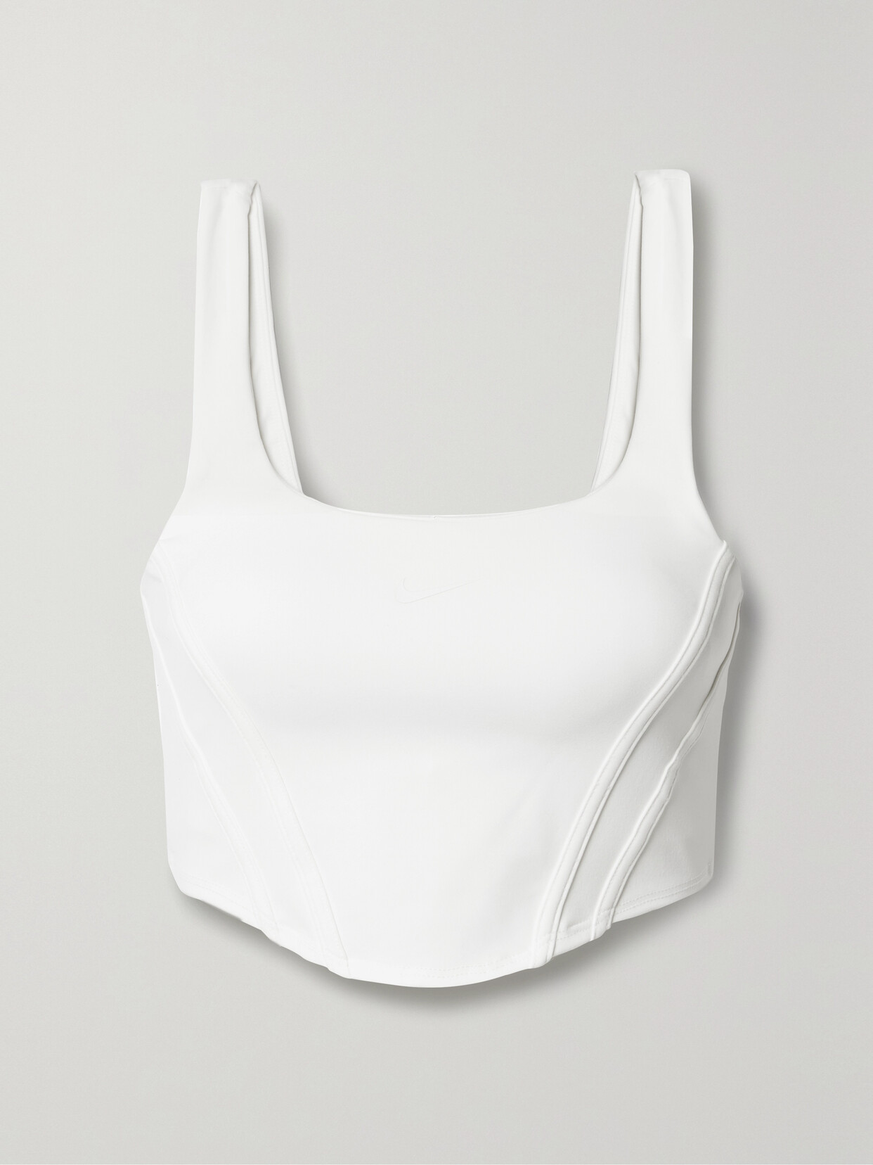 Nike - + Net Sustain Flocked Recycled Dri-fit Sports Bra - White