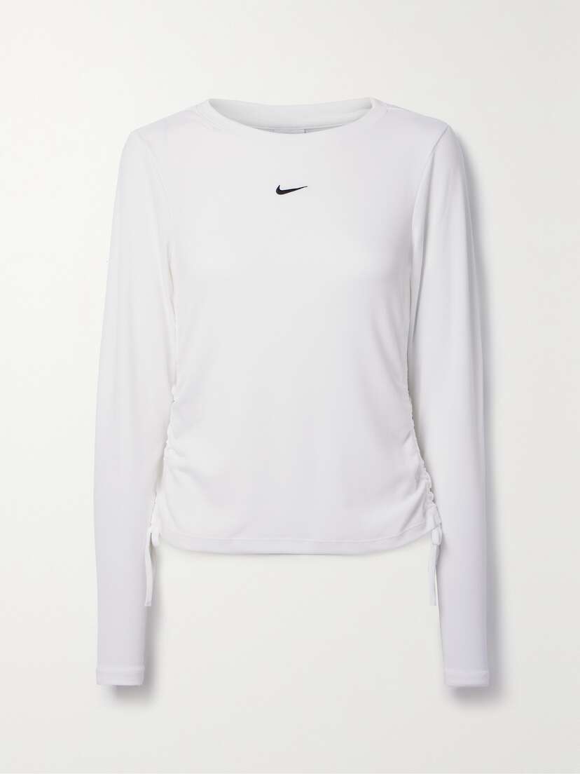 Nike Sportswear Essential Ruched Ribbed Jersey Top - x large