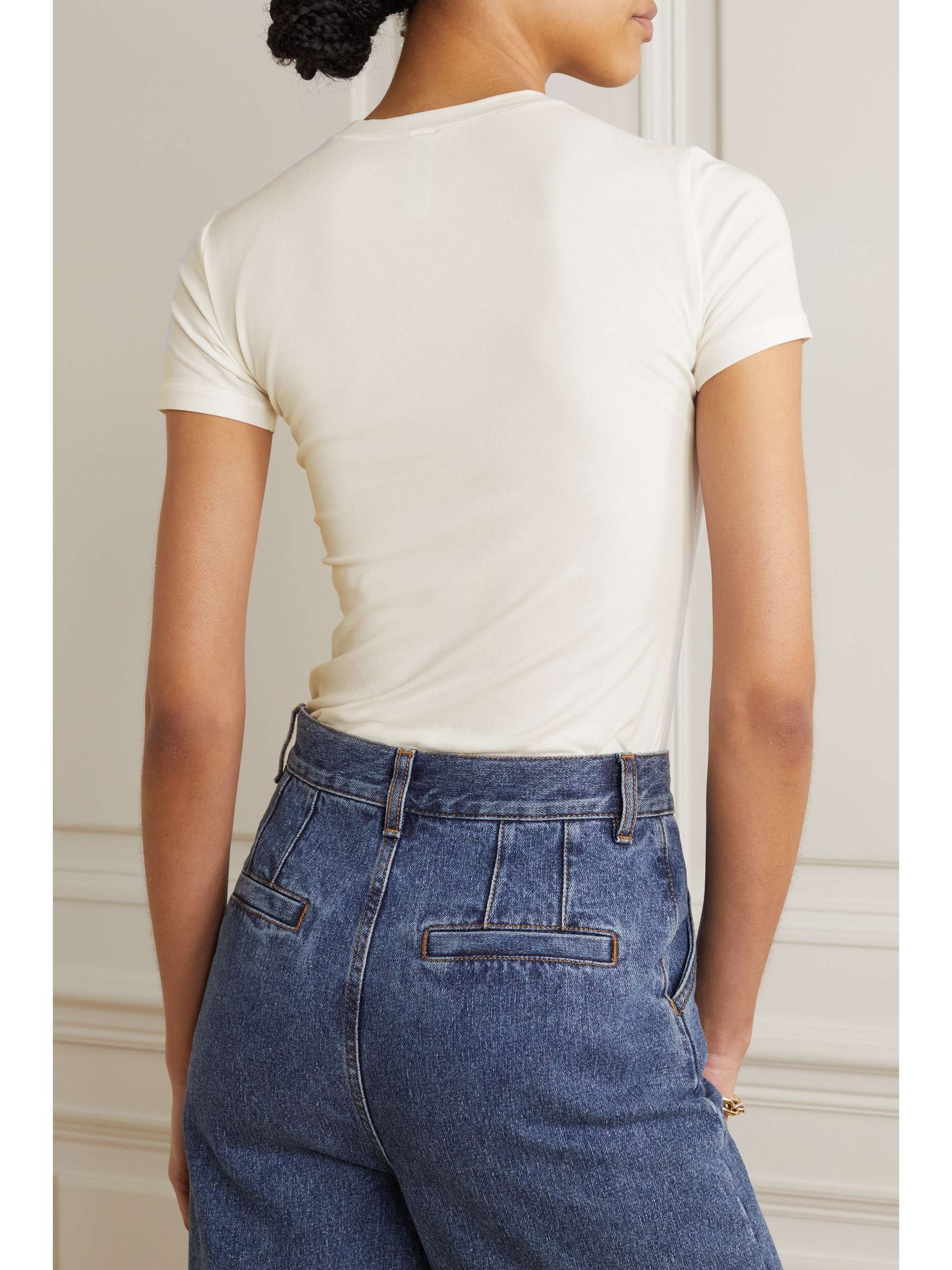 SKIMS New Vintage stretchcotton jersey Tshirt Marble NETAPORTER