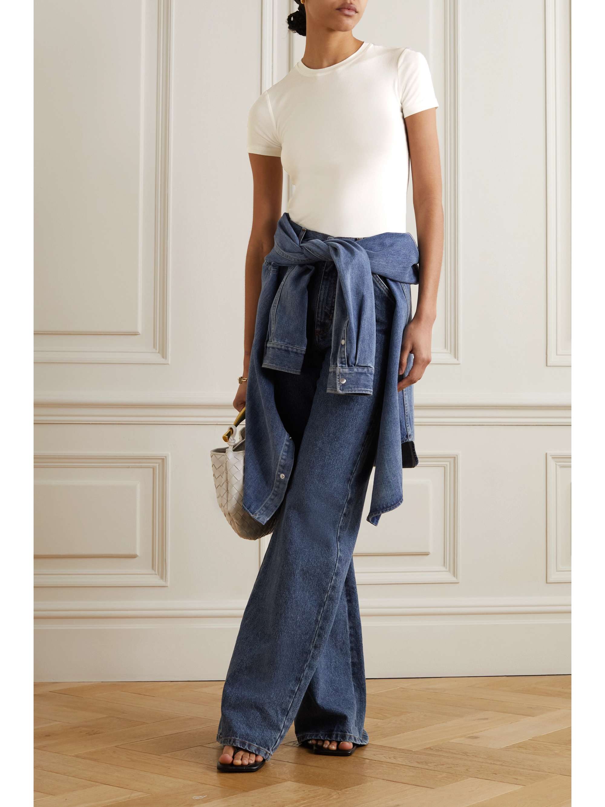 SKIMS New Vintage stretchcotton jersey Tshirt Marble NETAPORTER